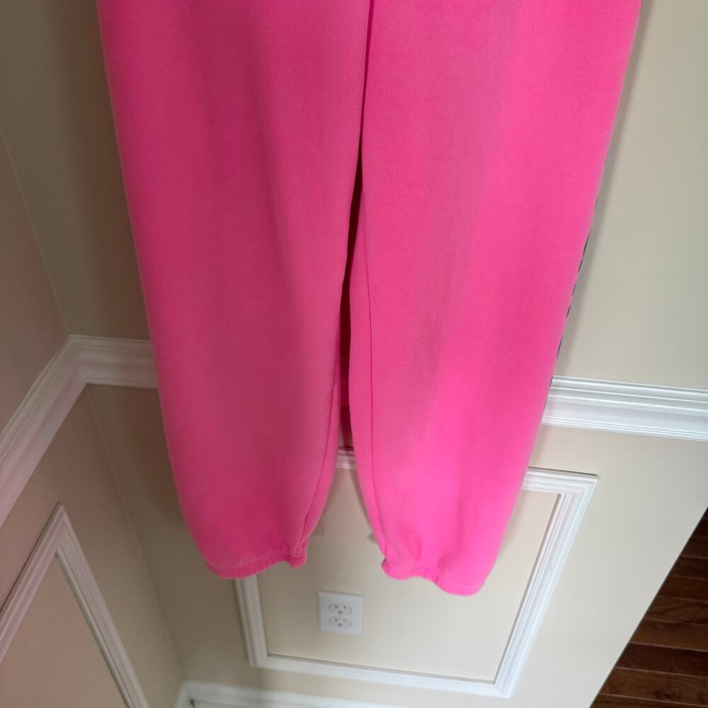 Aviator Nation | NEW Neon Pink Venice CA Sweatpants Joggers Women’s Sz Large - Picture 5 of 8